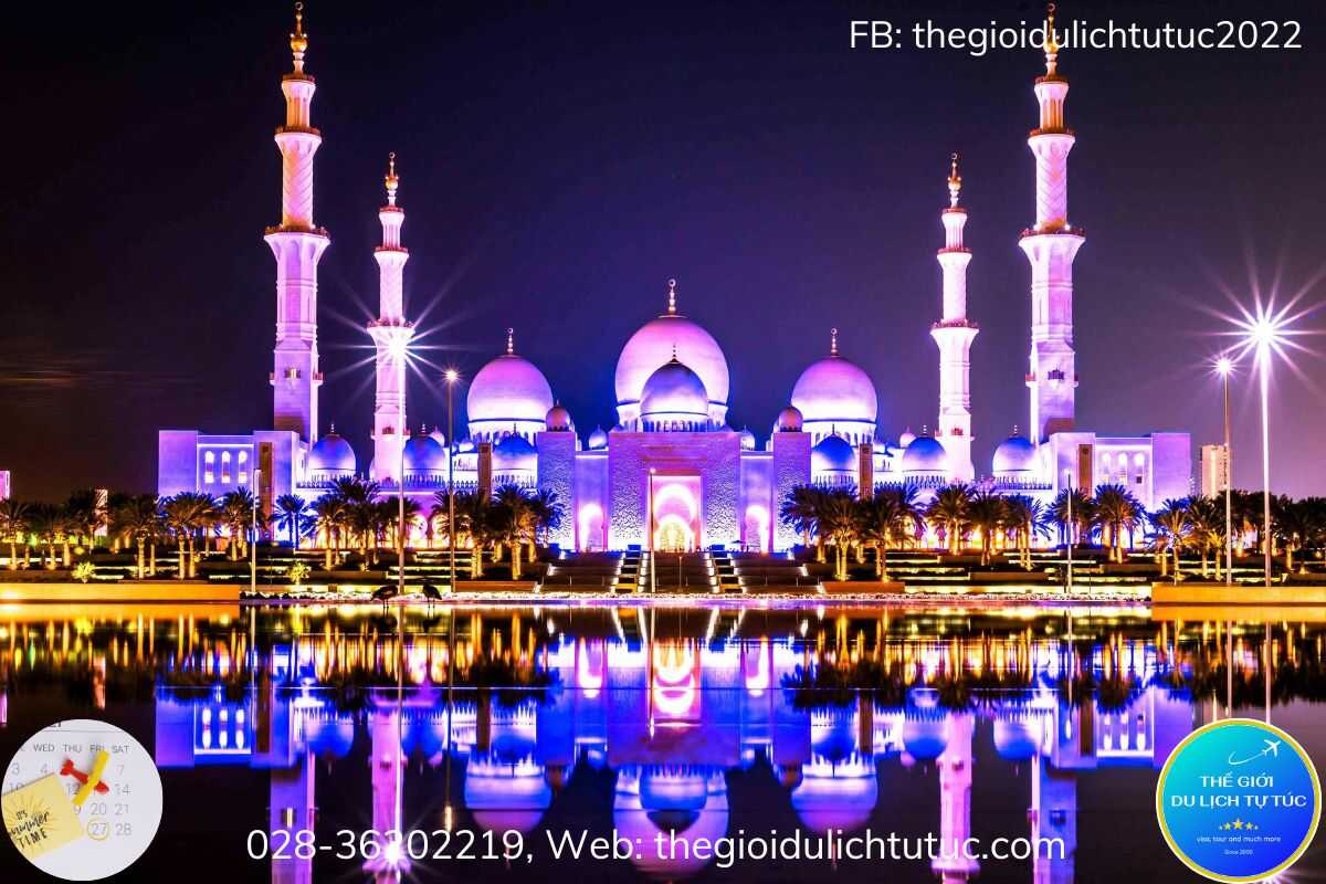 Nhà thờ Hồi giáo lớn nhất thế giới Sheikh Zayed-thegioidulichtutuc