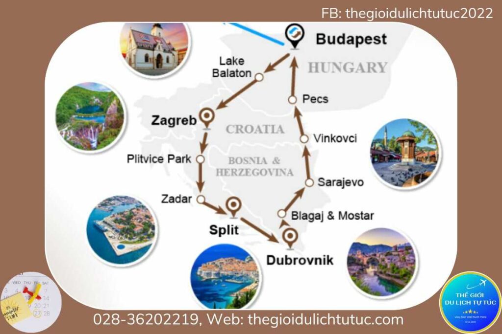 Tour Du Lịch Hungary-Croatia-Bosnia-Herzegovina [Balkans] Tự Túc 7 Ngày-thegioidulichtutuc