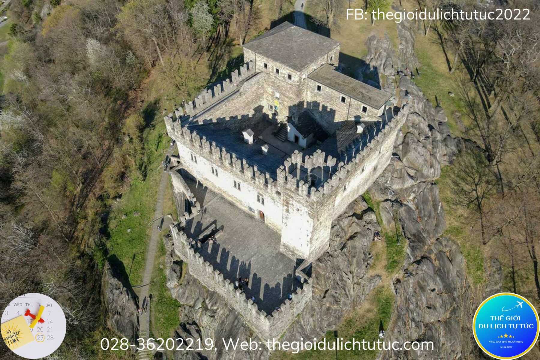 Lâu đài Sasso Corbaro-thegioidulichtutuc
